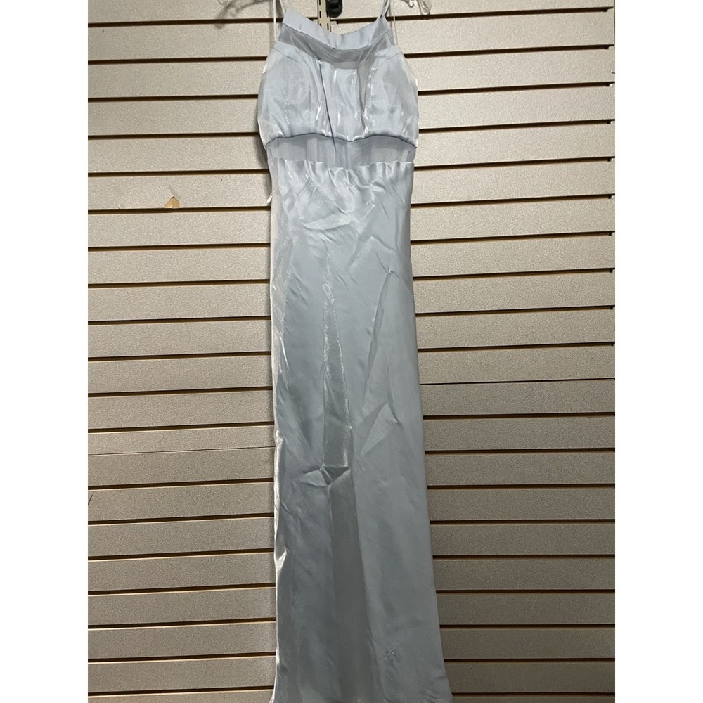 VTG Faviana Light‎ Blue Shimmering Formal Gown Prom Dress Wedding 11/12 Bust 34
